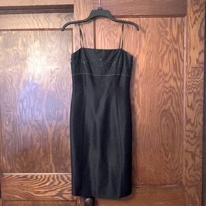 Vintage 90’s Lightly worn size 6 Ann Taylor silk dress with beaded accents